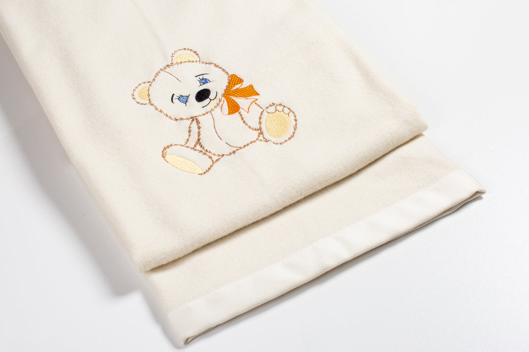 Copertina ORSETTO Lana e Seta Tortora / Culla 75x110 cm - Coperte Baby - CO.BI Cashmere 66 € CoBi