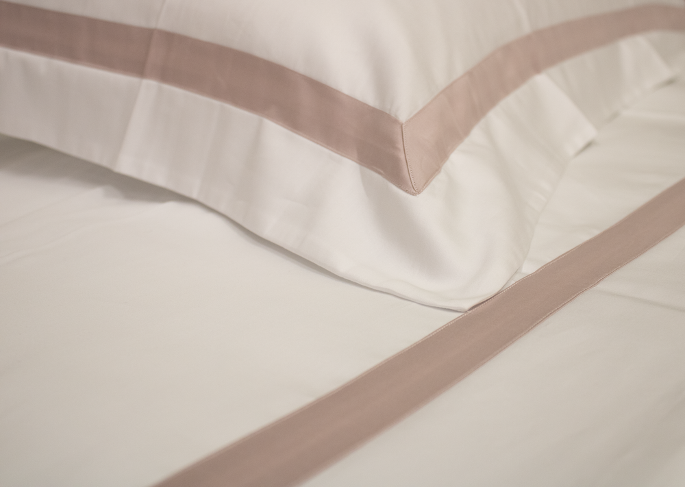 Completo Lenzuola Raso Superior Cotone GIORGIA - Rosa antico - CO.BI CoBi Cashmere
