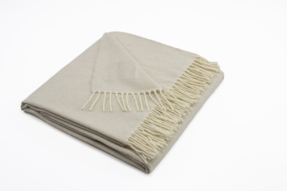 Plaid PAOLINO Lana Cashmere e Lino Beige - CO.BI 250 € CoBi