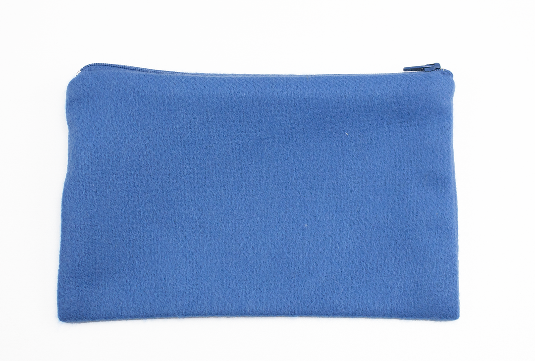 Pochette - Astuccio Extralarge in Puro Cashmere colore Bluette Cornflower / 30x20 - astuccio - 49 € CoBi
