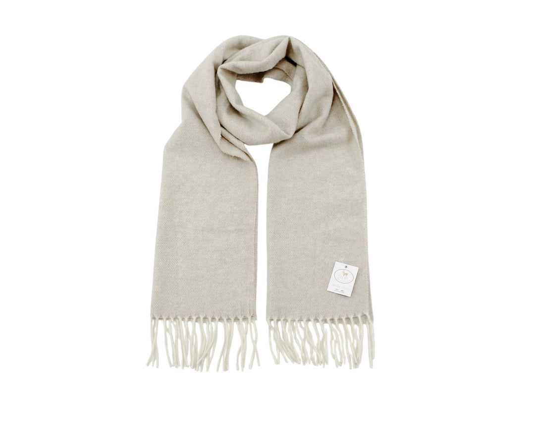Sciarpa LADY Cashmere e Seta Beige / 35x180 - CO.BI luce beige lana sciarpa frangia 119 € CoBi