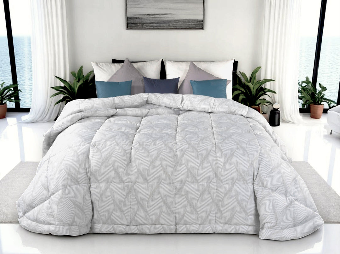 Trapunta invernale double face con disegni Grigio chiaro / 270x260 cm - CO.BI 408 € CoBi Cashmere