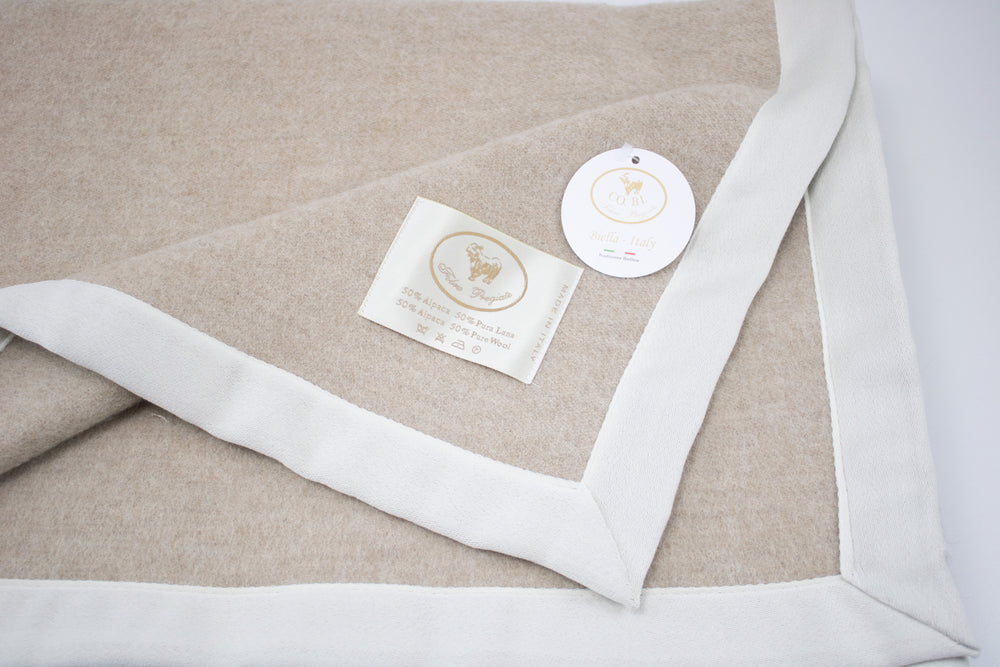 Coperta Alpaca e Lana - Coperte Tortora - CO.BI Cashmere CoBi