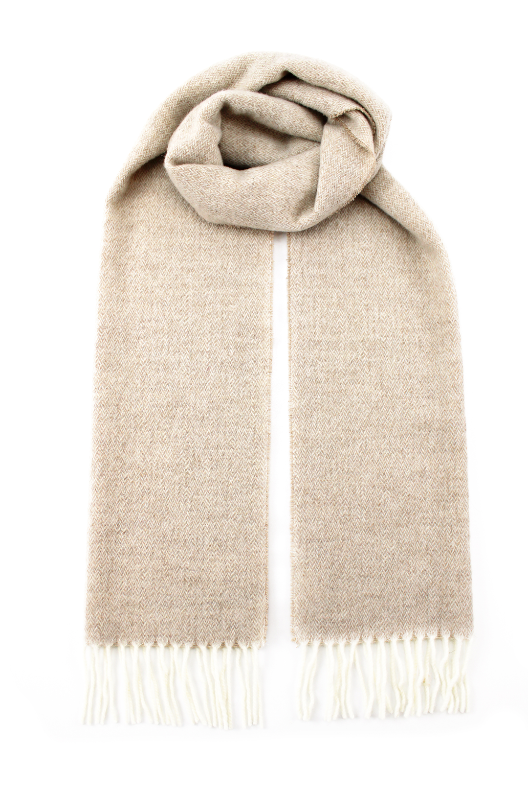 Sciarpa ALPACA Alpaca e Lana Beige / 35x180 - CO.BI Cashmere luce marrone lana sciarpa frangiato 59 € CoBi