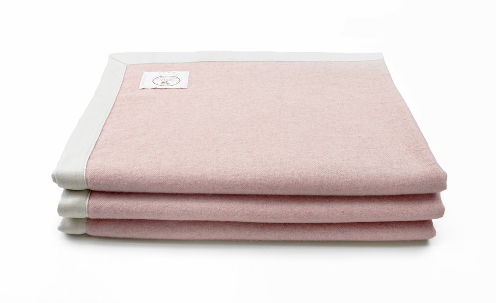 Coperta XANDRA Puro Cashmere Rosa / King Size 270x230 - Coperte Marrone Chiaro - CO.BI pila piegato rosa coperte bianco
