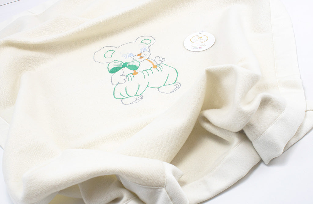 FURBETTO Baby Blanket Wool and Silk