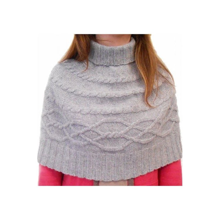 Coprispalle Mantella in maglia Puro Cashmere Grigio / Taglia unica - Poncho chiaro - CO.BI 120 € CoBi