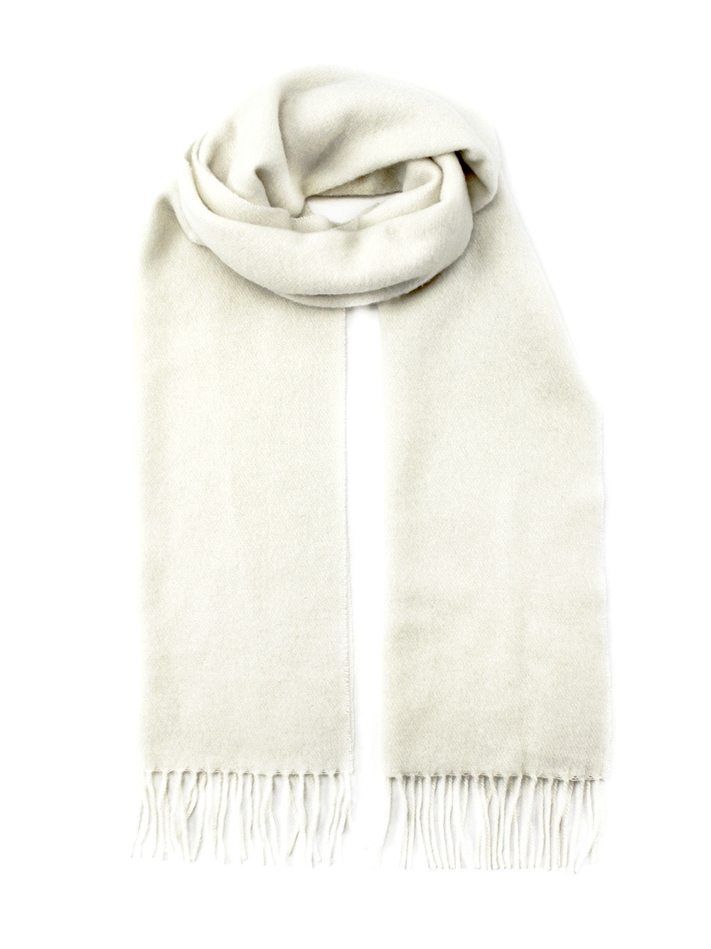 Sciarpa LADY Cashmere e Seta Bianco naturale / 35x180 - Beige - CO.BI morbido color crema sciarpa frangiato 119 € CoBi
