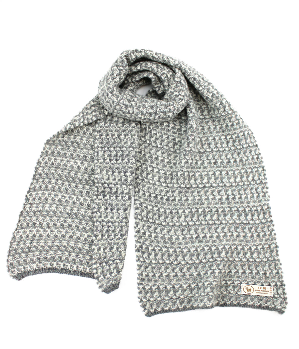 Sciarpa FLOWER Puro Cashmere Grigio chiaro / 30x180 - Brown/Tortora - CO.BI grosso maglia grigio bianco fantasia 119 €