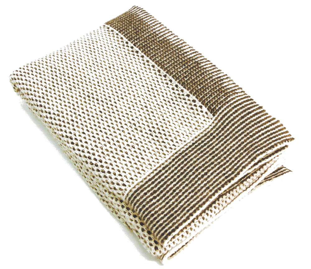 Plaid MILANO Cashmere e Lana in maglia Marrone scuro - Grigio Medio - CO.BI 260 € CoBi