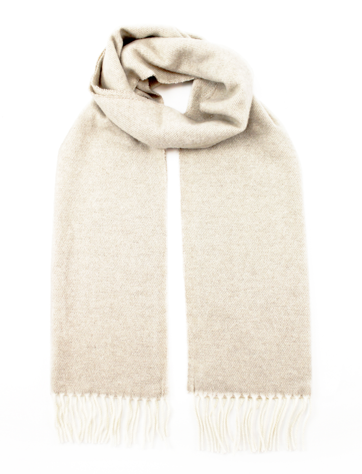Sciarpa EOLO Cashmere e Lana 35x180 / Beige - Azzurro - CO.BI luce beige cachemire sciarpa frangia 59 € CoBi