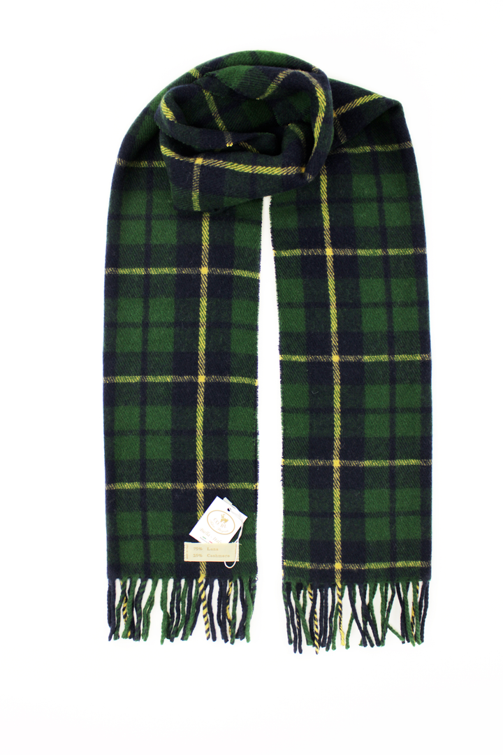Sciarpa GOLF Cashmere e Lana Verde scuro / 35x180 - Beige - CO.BI verde marina plaid lana sciarpa 70 € CoBi