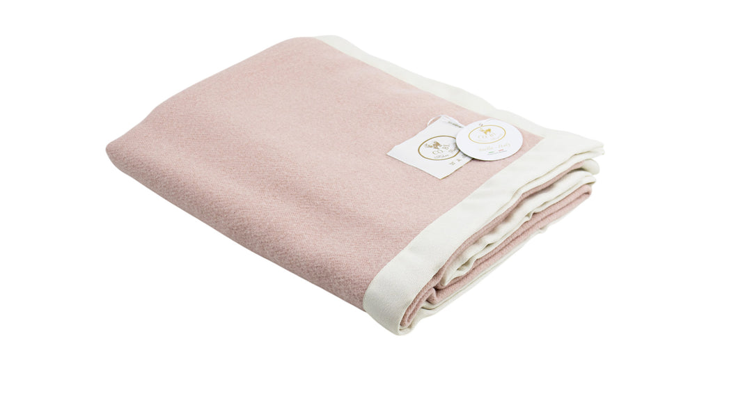Coperta rosa di lana e seta COBI