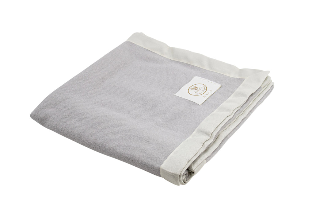 Coperta per culla o lettino in grigio perla
