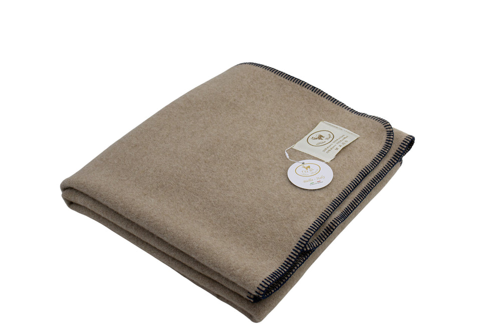 Copertina ALPACA Lana e Alpaca Marrone / Culla 75x110 cm - Coperte Baby - CO.BI Cashmere 60 € CoBi