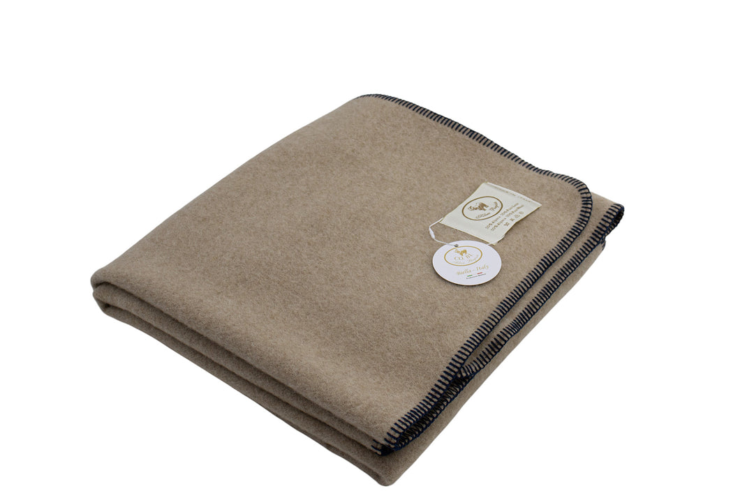 Copertina ALPACA Lana e Alpaca Marrone / Culla 75x110 cm - Coperte Baby - CO.BI Cashmere 60 € CoBi