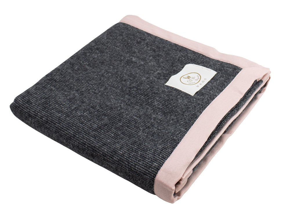 coperta per lettino con bordo rosa