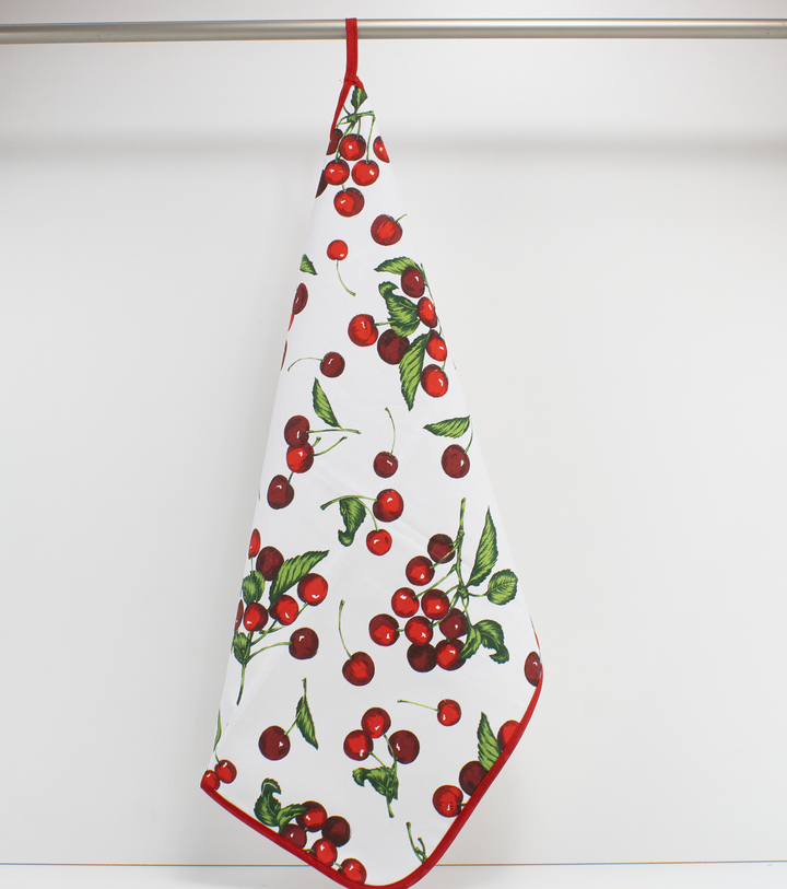 Set 3 pezzi Asciugapiatti Canovaccio per Cucina in Cotone CHERRY