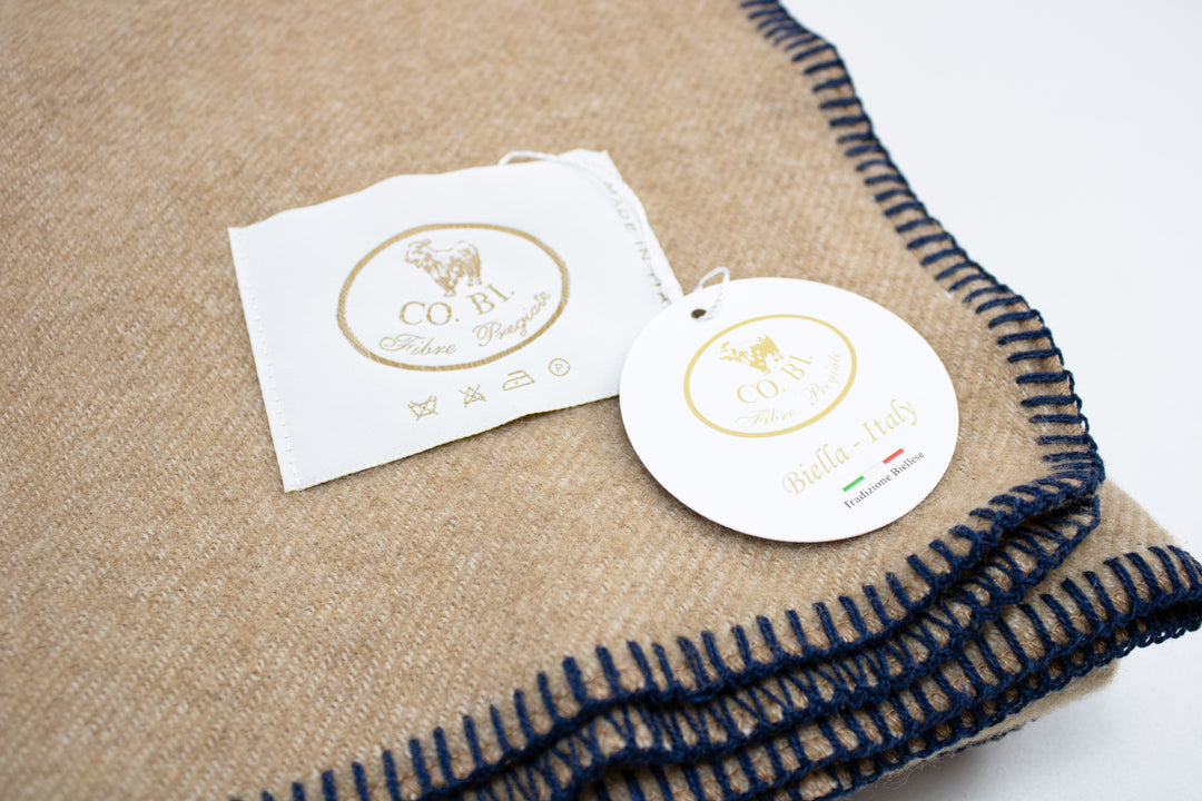 Coperta Leggera AURORA misto Cammello  Punto Cavallo