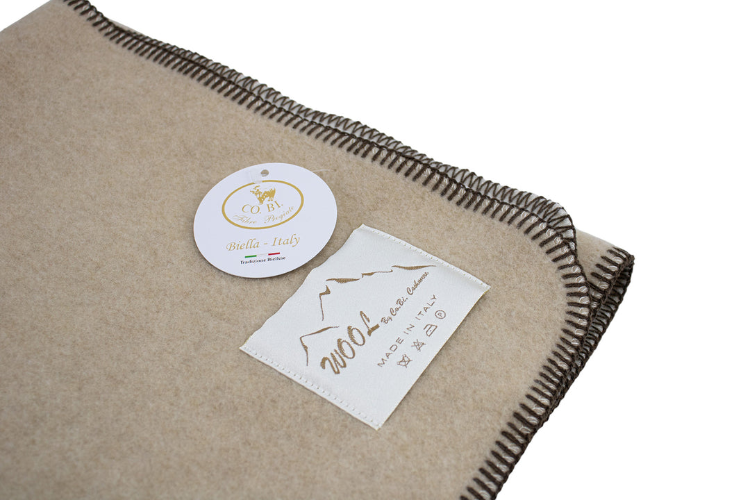 Copertina BELLA Lana e Viscosa Naturale - Coperte Baby - CO.BI Cashmere CoBi