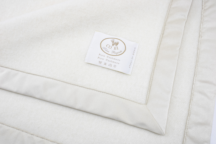 JENNY BLANKET Pure Cashmere with Suede edge