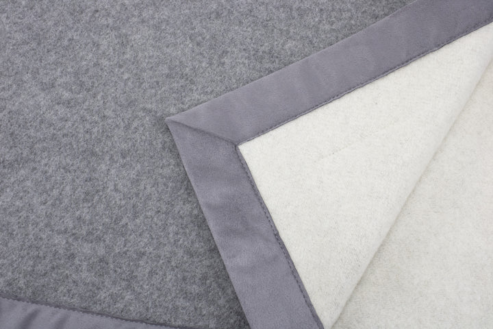 JENNY BLANKET Pure Cashmere with Suede edge