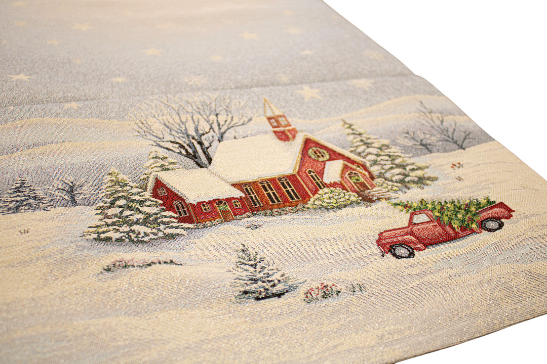 particolare tovaglietta natalizia