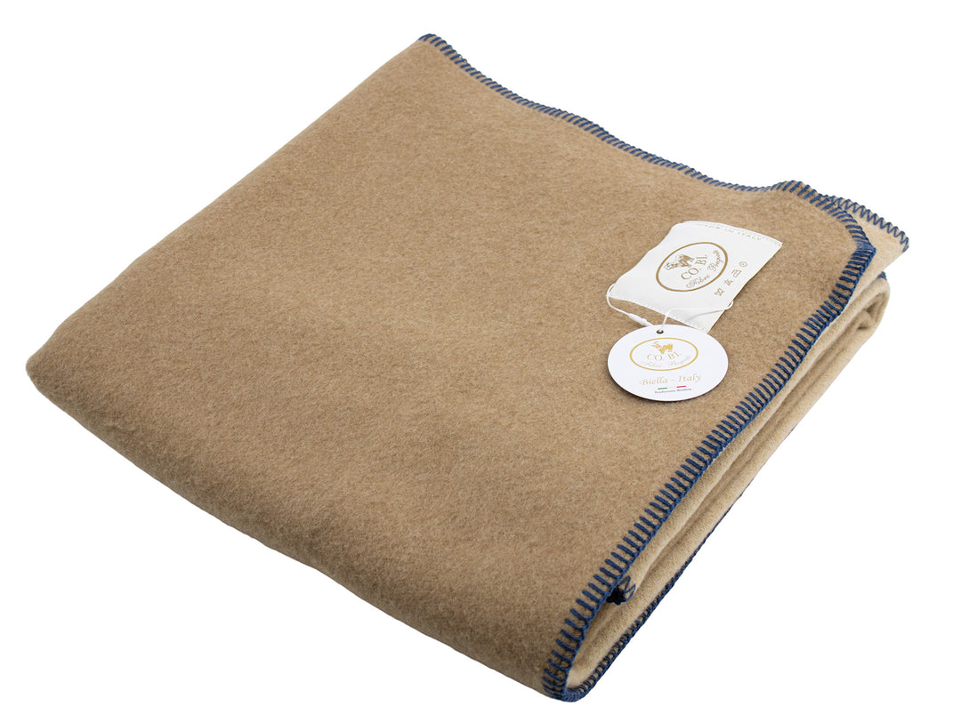 Copertina per lettino invernale a punto cavallo blu