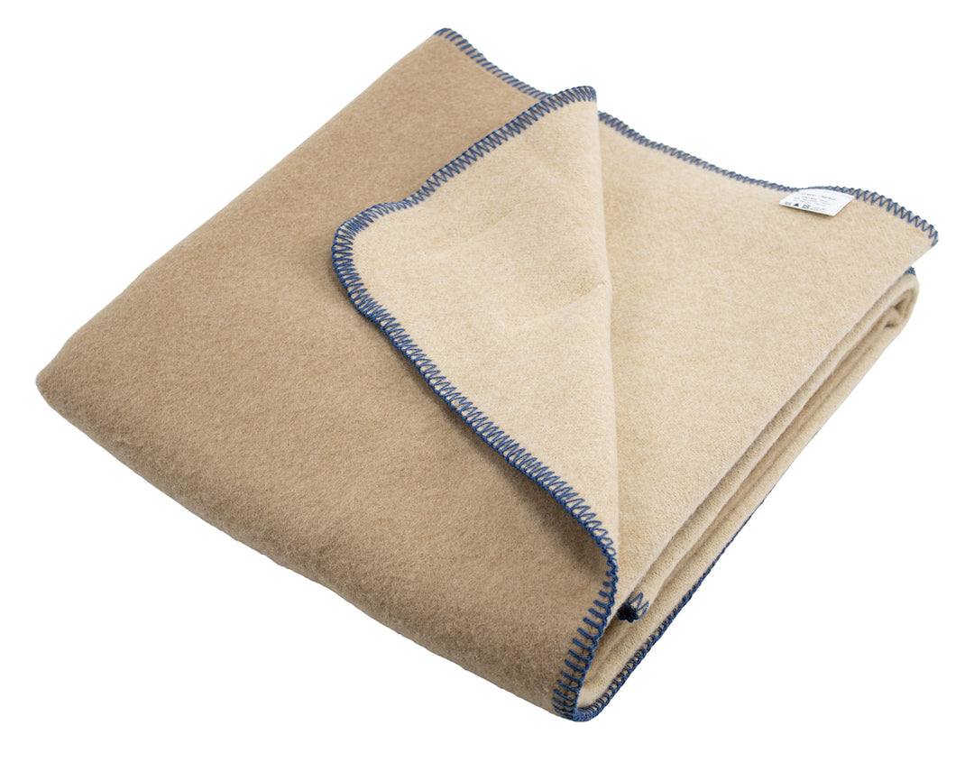 Coperta double face marrone tortora per lettino