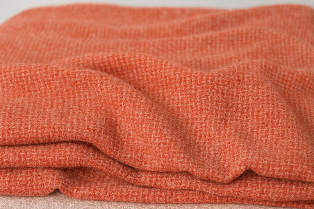 Coperta GIULY Lana e Viscosa Naturale Rosso / King Size 270x230 - Coperte Marrone - CO.BI Cashmere 240 € CoBi