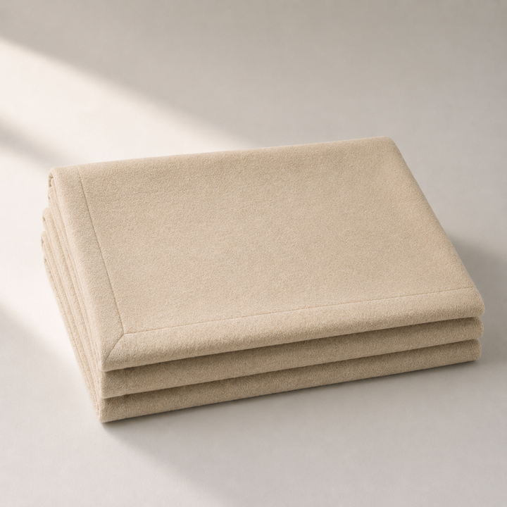Coperta leggera PATTY Cashmere e Lana bordo risvoltato
