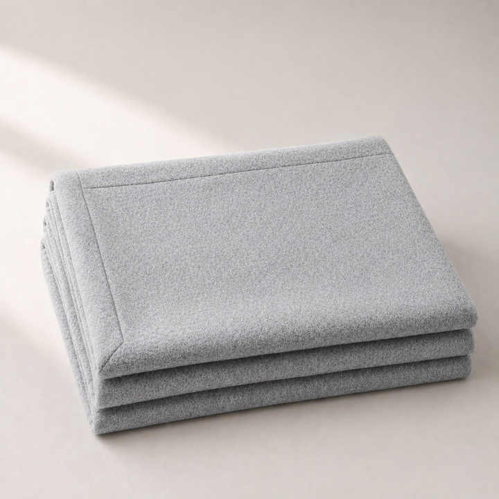 Coperta leggera PATTY Cashmere e Lana bordo risvoltato