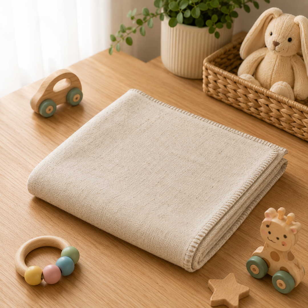 Lightweight Baby blanket Merino Wool EDEN