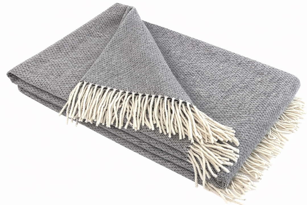 Plaid THOMAS con disegno a piccoli rombi Cashmere e Lana