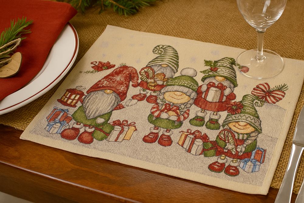 Tovaglietta americana con gnomi