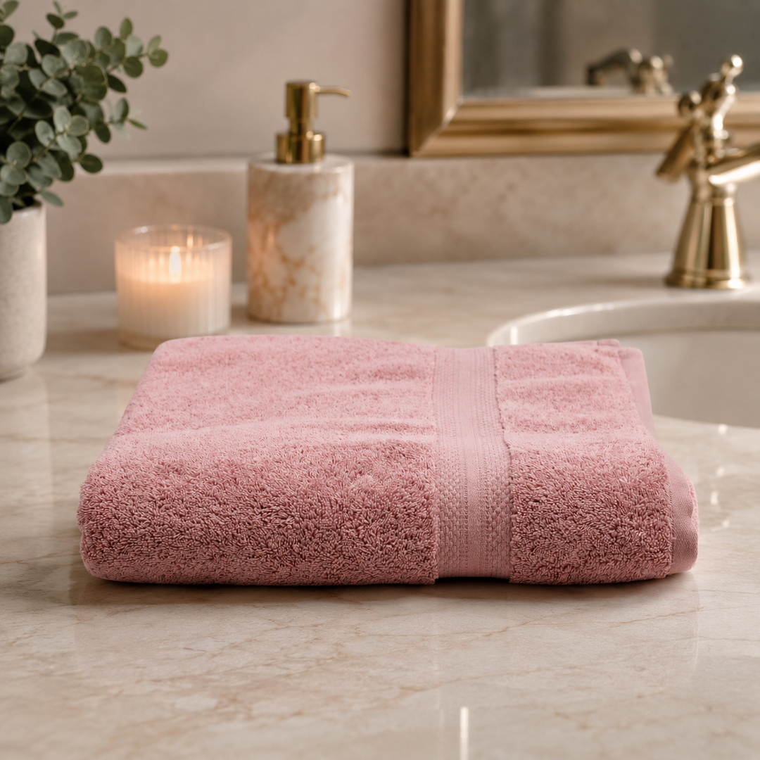Telo Doccia Asciugamano Spugna con fascia jacquard MADREPERLA