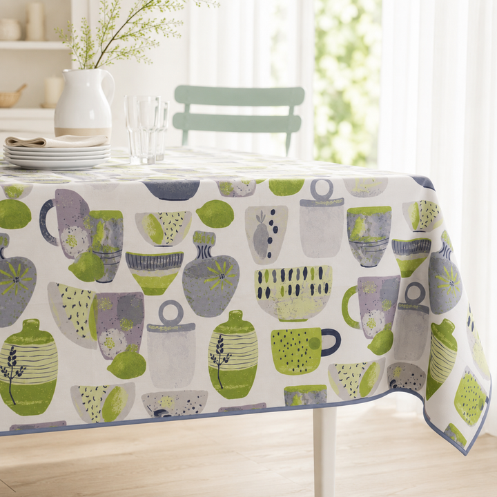 Luxury Stain-Resistant Tablecloth for 6 People BREACKFAST