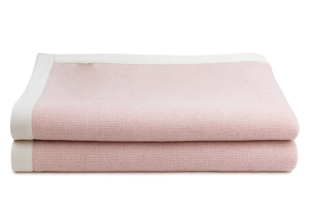 Coperta GIULY Lana e Viscosa Naturale Rosa / King Size 270x230 - Coperte Marrone - CO.BI Cashmere 240 € CoBi