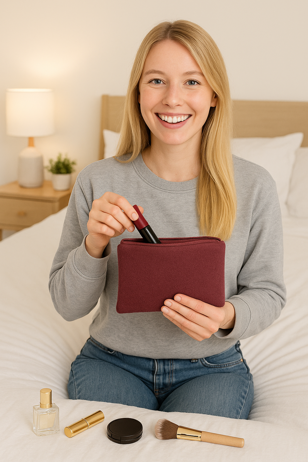 Beauty in Pure Cashmere Burgundy color