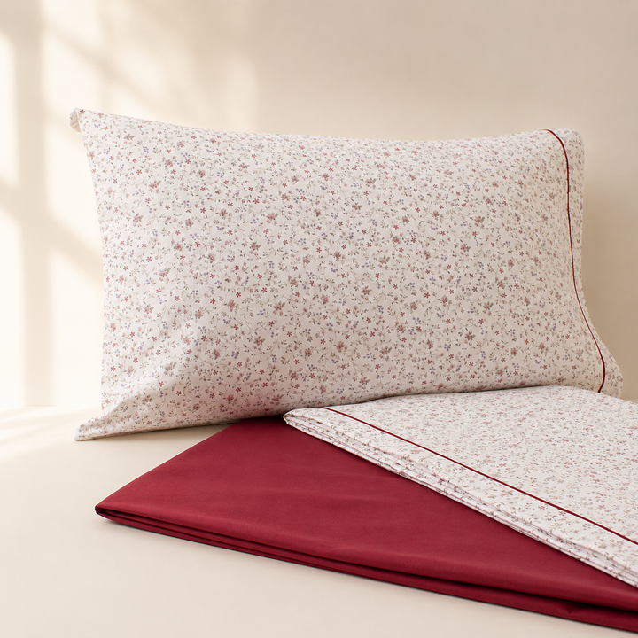 Floral Pure Cotton Bed Sheet Set Made in Italy – DEBBY