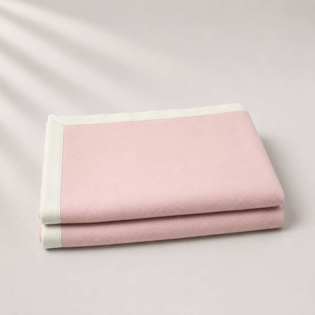 Coperta invernale di colore rosa lana e rayon