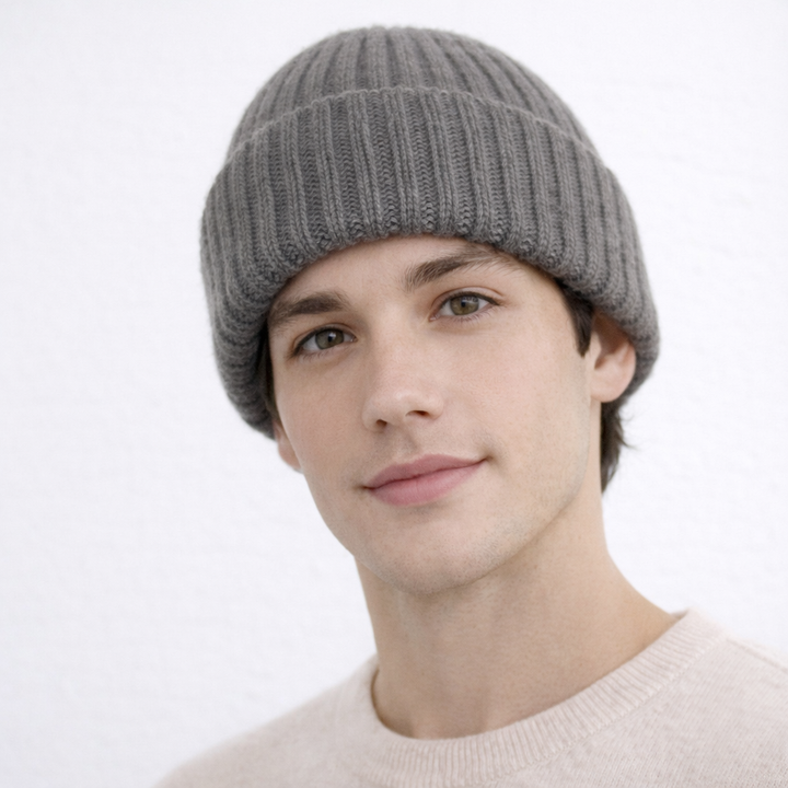 Cuffia invernale color fumo