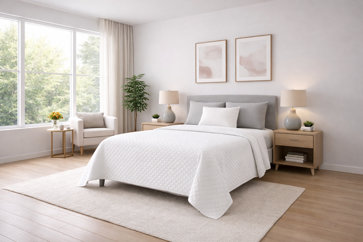 Quilt, trapunta bianca per la primavera