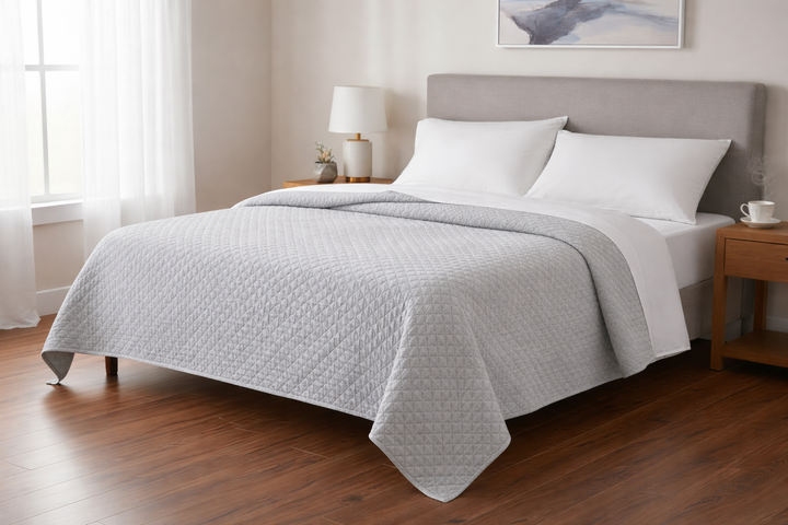 Trapunta leggera grigio perla