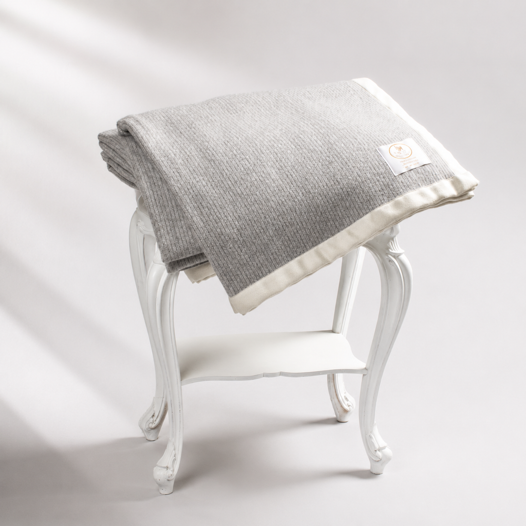 Coperta millerighe di lana e cashmere per la mezza stagione