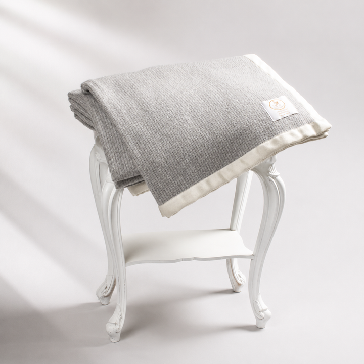 Coperta millerighe di lana e cashmere per la mezza stagione