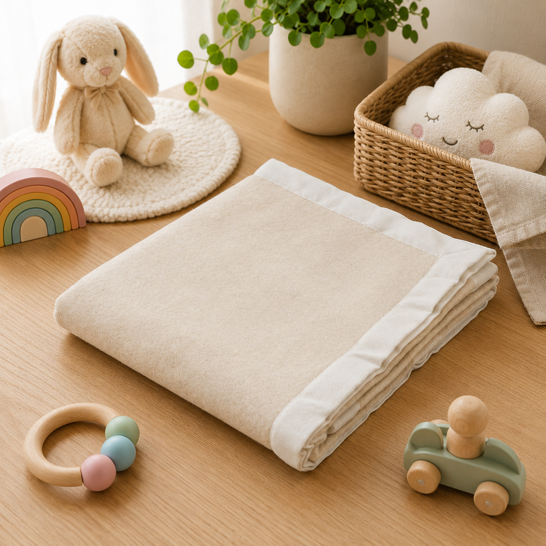 Copertina di cashmere colore beige