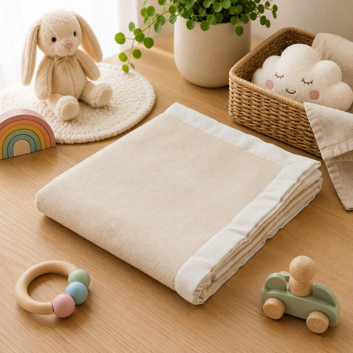 Copertina di cashmere colore beige