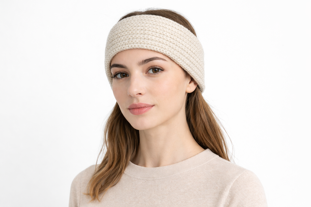 Para orecchie, fascia bianco naturale