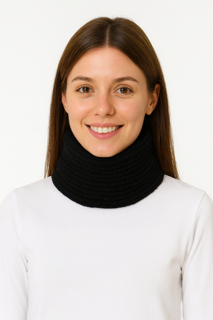 scaldacollo in cashmere nero
